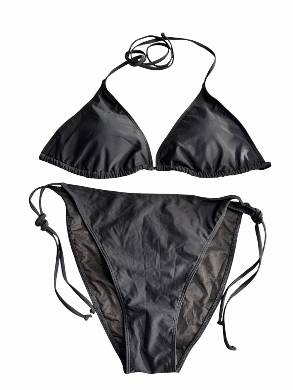Tempt Me Classic Black Triangle String Bikini - Women Swim